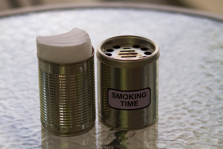 Can on The The For Smoking Areaの写真素材
