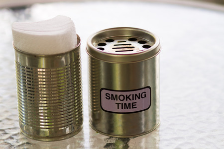 Can on The The For Smoking Areaの写真素材