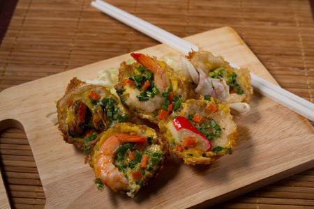 Knmcrk Thailand seafood eggs and cream filling.の写真素材