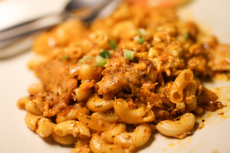 Delicious fried macaroniの写真素材