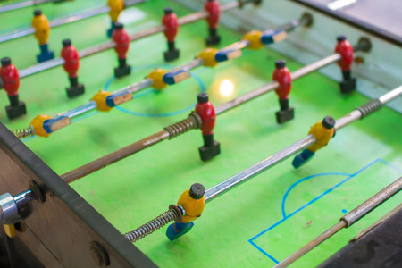 Football old wooden table over 50 years of age.の写真素材