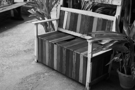 Bench Rainbow over 30 years.の写真素材