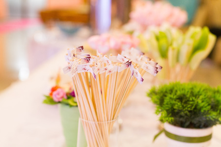 Wedding snacks on the tableの写真素材