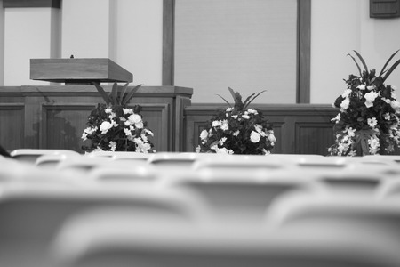 Chair of the New Church in Thailand for the wedding.の写真素材