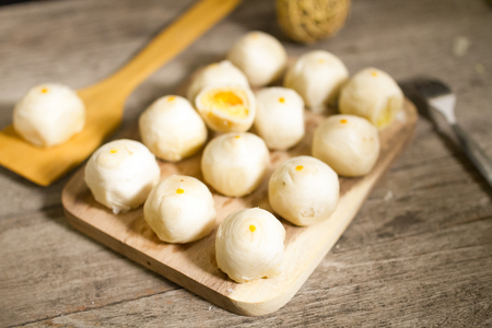 The Chinese cakes inside eggs my  home made.の写真素材