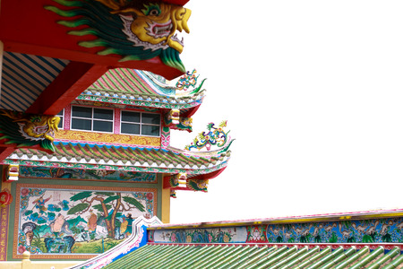 Foundation Chinese temple in Nakhon Ratchasima, Thailandの写真素材