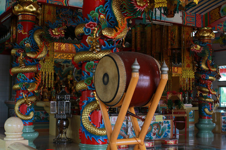 The Drum in Chinese temple.の写真素材