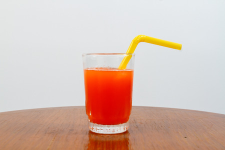 The ice Sweet Fruit juice and white scene.の写真素材