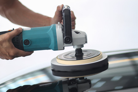 Car abrasion before car wash.の写真素材