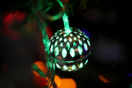 Christmas Tree Decoration in my home in thailand.の写真素材