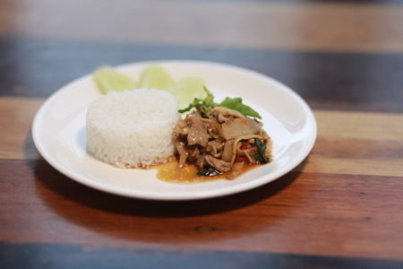 Thai Stir Fried Basilの写真素材