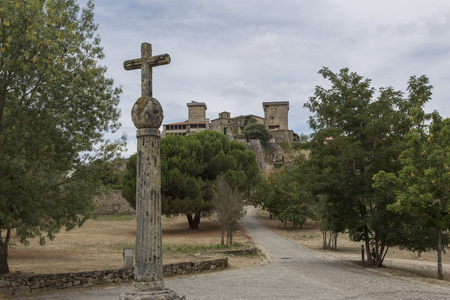 Ancient Romanesque church in Galiciaの写真素材