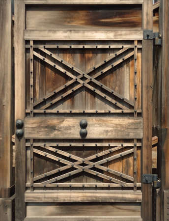 the door of Japan castle in Japanの写真素材