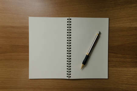 pen on bookの写真素材