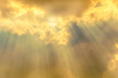 sky ray of heaven lightの写真素材