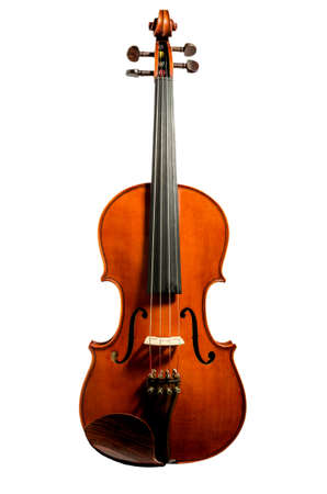 violin isolated on white backgroundの写真素材