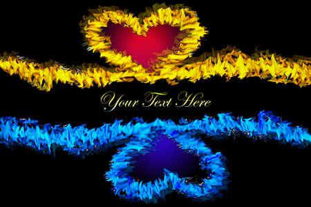 fire heart backgroundの写真素材
