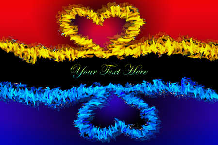 fire heart backgroundの写真素材