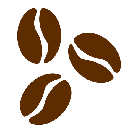 group of coffee bean isolated on white background, vector and illustrationのイラスト素材