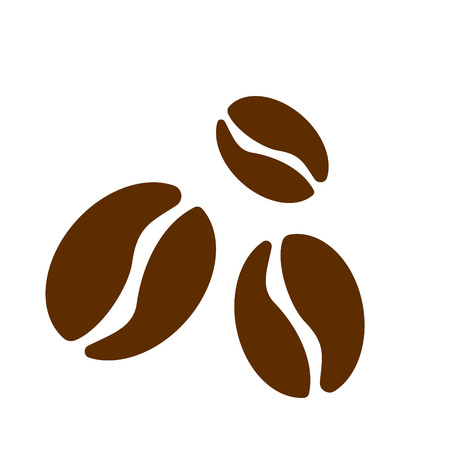 group of coffee bean isolated on white background, vector and illustrationのイラスト素材