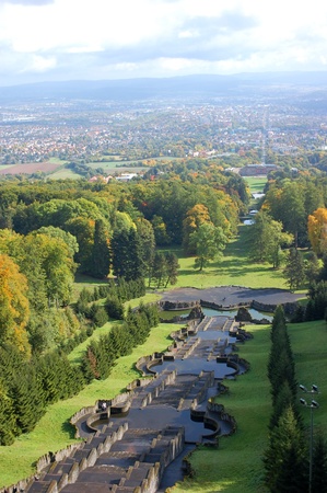 View from the WilhelmshÃ¶he Park - Kassel, Germanyの写真素材