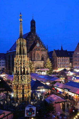 Christkindlesmarkt in NÃ¼rnberg/Nuremberg, Germanyのeditorial素材