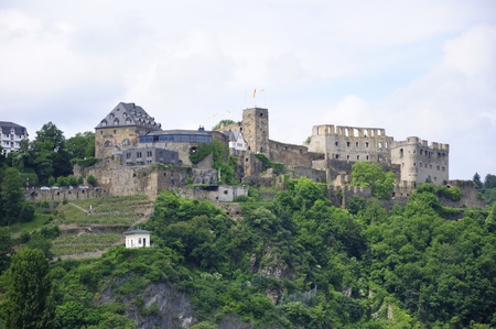 Castle Rheinfels at Rhine Valley in Germanyのeditorial素材