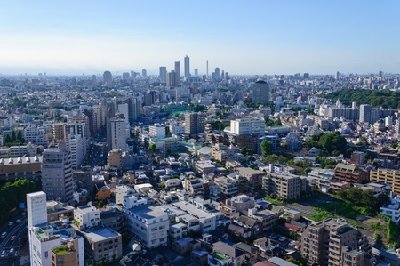 Cityscape towards Ikebukuro in Tokyoのeditorial素材