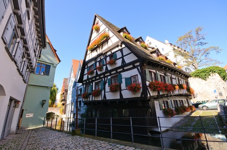 Schiefes Haus(crooked house) in Ulm, Germanyのeditorial素材