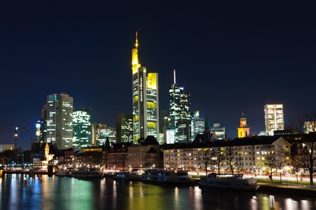 Frankfurt am Main, Germany at night のeditorial素材