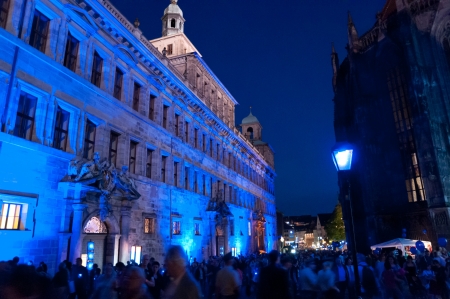 Nuremberg, Germany - Die Blaue Nacht 2012のeditorial素材