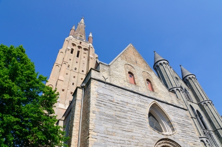 The Church of Our Lady in Bruges, Belgiumの写真素材