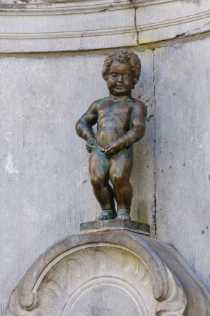 Manneken Pis in Brussels, Belgiumのeditorial素材