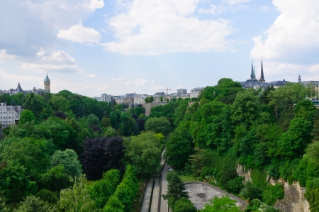 Old town of the City of Luxembourgのeditorial素材