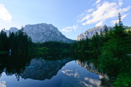 Green lake  Grüner see  in Bruck an der Mur, Austria