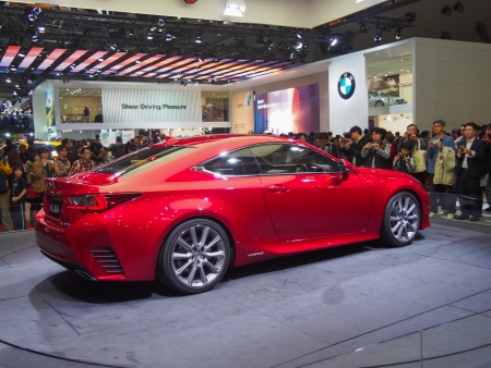 TOKYO, JAPAN - November 23, 2013  RC Coupe at the booth of Lexus The Tokyo Motor Show is a biennial auto show at the Tokyo Big Sight in Odaiba, Tokyo for cars, motorcycles and commercial vehicles  The Show is the biggest auto show in Asia, and a one of thのeditorial素材