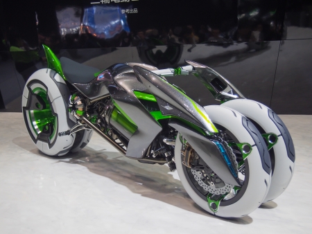 TOKYO, JAPAN - November 23, 2013  Booth at Kawasaki Motorcycles The Tokyo Motor Show is a biennial auto show at the Tokyo Big Sight in Odaiba, Tokyo for cars, motorcycles and commercial vehicles  The Show is the biggest auto show in Asia, and a one of theのeditorial素材