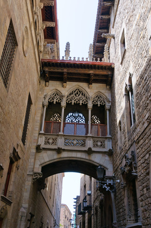 At the Gothic quarter in Barcelona, Spainの写真素材