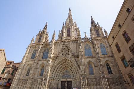 The Cathedral in Barcelona, Spainの写真素材