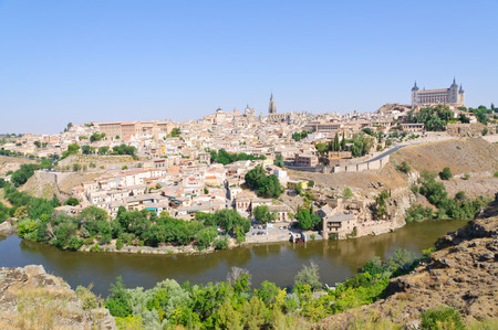 The historic city of Toledo in Spainの写真素材
