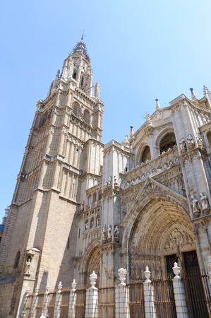 The Cathedral in the historic city of Toledo in Spainの写真素材