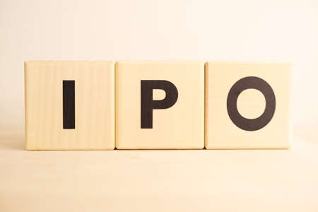 IPO wooden alphabet blockの写真素材
