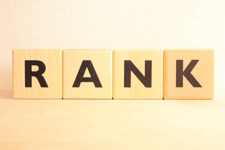 RANK wooden alphabet blockの写真素材