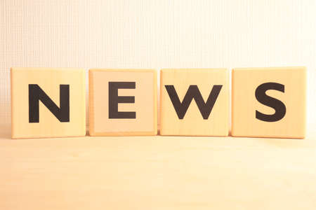 NEWS wooden alphabet blockの写真素材