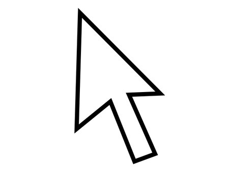 Cursor vector icon. Flat black symbol. Pictogram is isolated on a white background. Designed for web and software interfaces.のイラスト素材