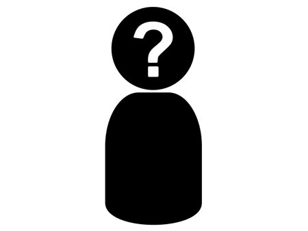 Question mark icon, vector illustration. Flat design style, black color.のイラスト素材