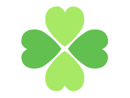 Four leaf clover flat icon. St. Patrick's day sign. Graph symbol for your web site design,   UI. Vector illustration, EPS10.のイラスト素材