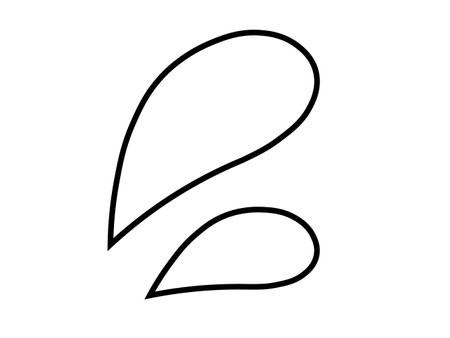 This is a sweat mark icon (black and white).のイラスト素材