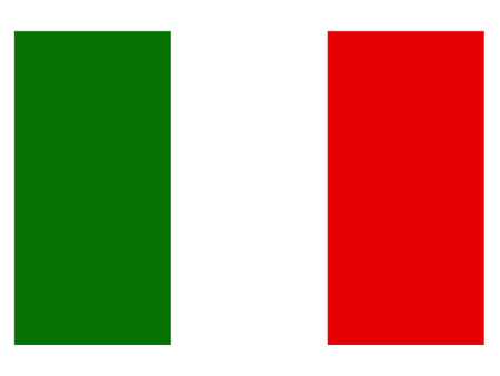 Italy flag on white background. Flat style. National flag of Italyのイラスト素材
