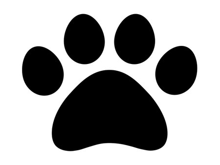 This is a footprint/paw icon (animal such as a cat or dog). Paw Prints - Vector Illustration, Isolated On White Backgroundのイラスト素材